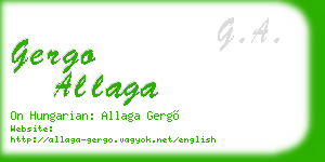 gergo allaga business card